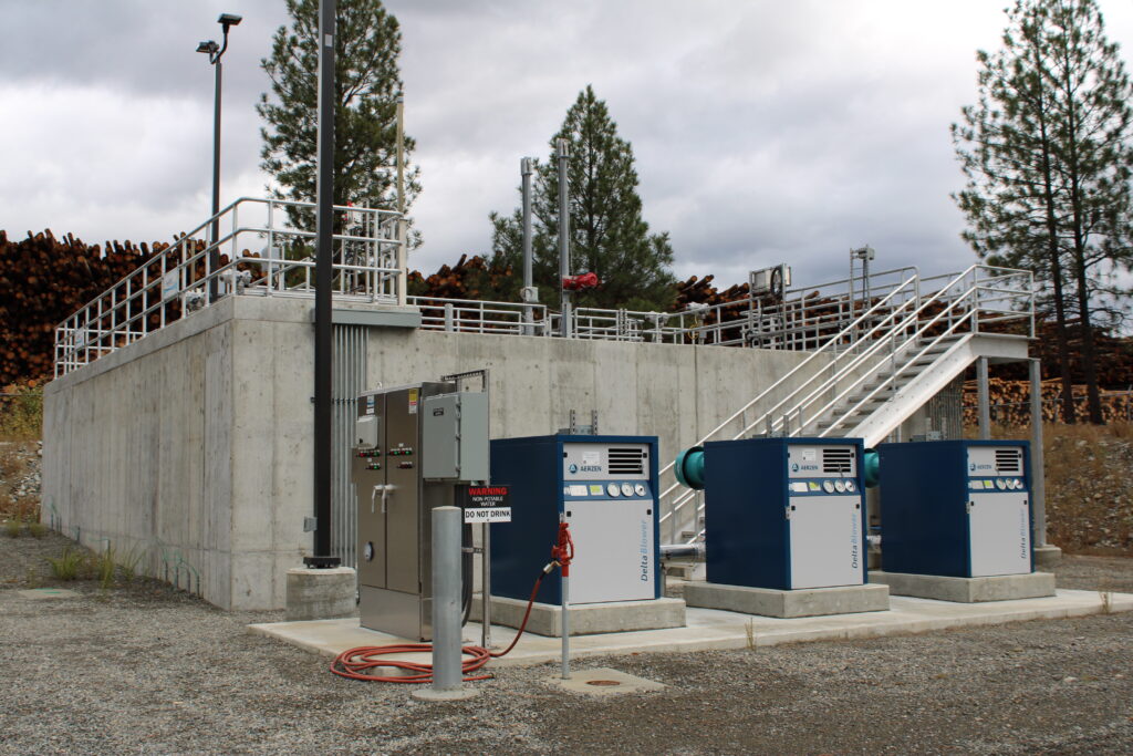 Sequencing batch reactor at a wastewater treatment plant designed by civil engineering firm