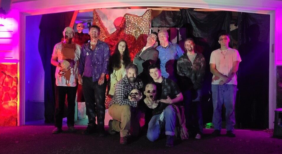 Halloween photo of Matt and the Keller crew.