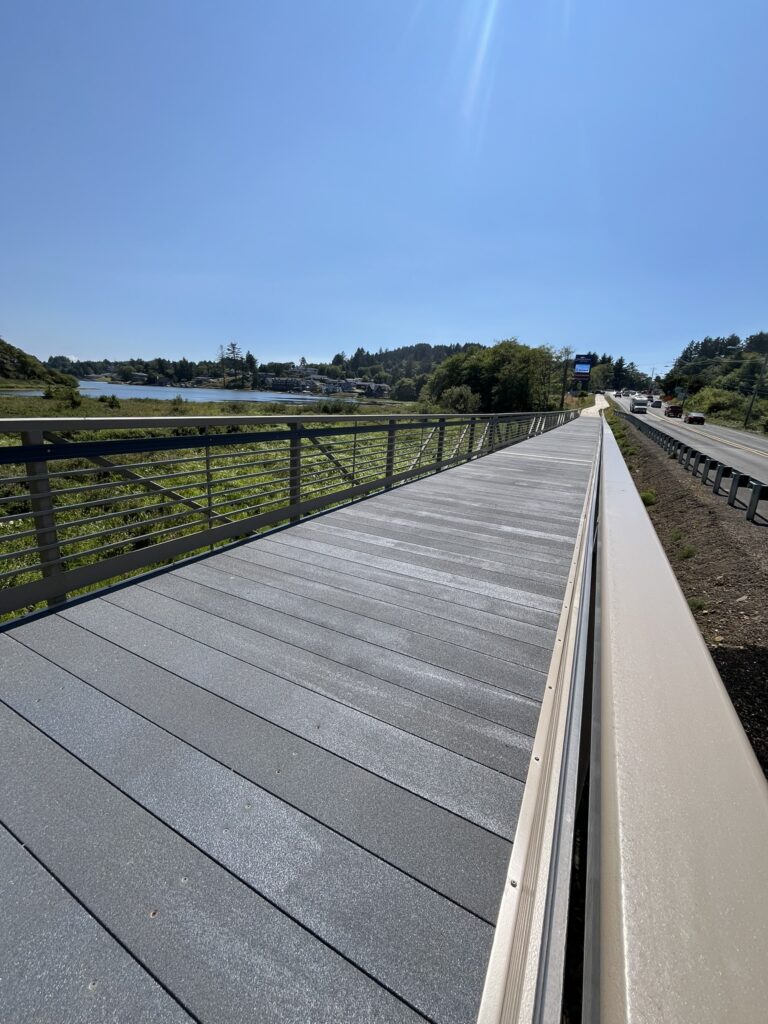 Boardwalk in Lincoln City by wetlands